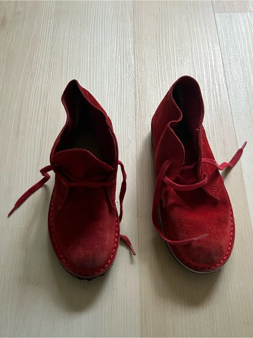 Crewcuts Red Suede Boys Dress Chukka Shoes